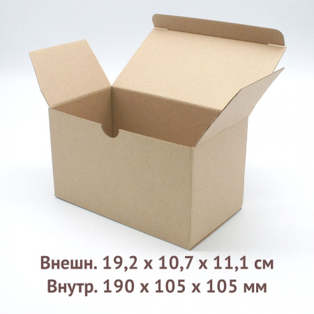 самосборная трёхклапанная коробка 19х10,5х10,5см.