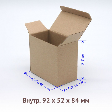 самосборная трёхклапанная коробка 9,2х5,2х8,4см.