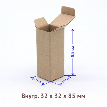 самосборная трёхклапанная коробка 3х3х8,5см.