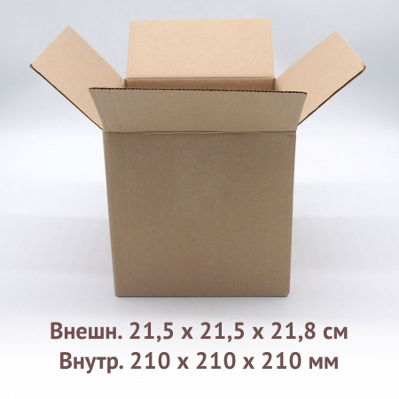 Четырех клапанный гофро короб 21х21х21.