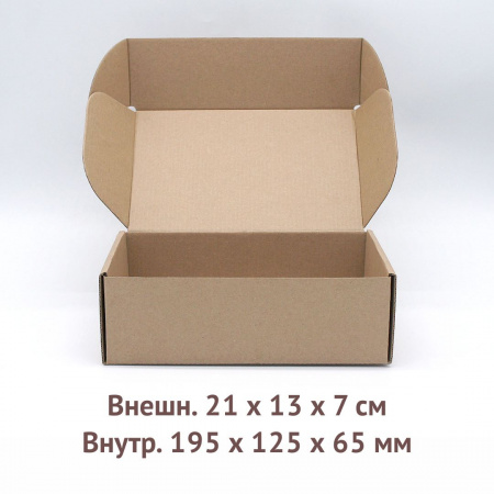 самосборная трёхклапанная коробка 19,5х12,5х6,5см.