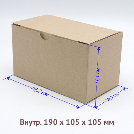 самосборная трёхклапанная коробка 19х10,5х10,5см.