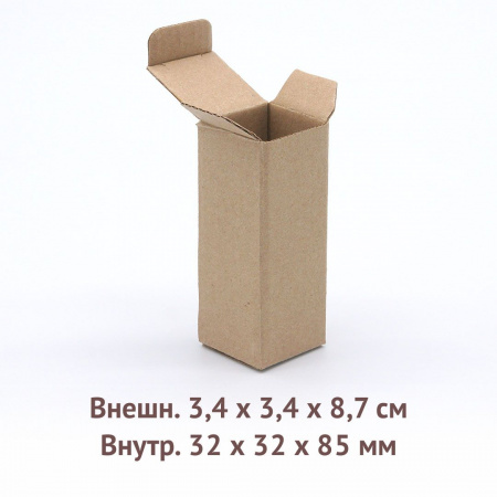 самосборная трёхклапанная коробка 3х3х8,5см.