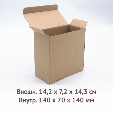 самосборная трёхклапанная коробка 14х7х14см.