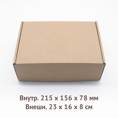 самосборная коробка 21,5х15,6х7,8см.