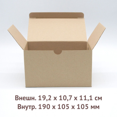 самосборная трёхклапанная коробка 19х10,5х10,5см.