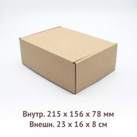 самосборная коробка 21,5х15,6х7,8см.
